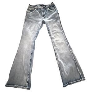 Westfield Eagle Jeans Womens 15 Bootcut Blue Embellished Studded Stretch Denim